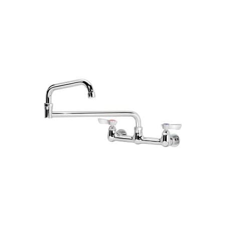 Krowne Krowne 12-818L - Silver Series 8" Center Wall Mount Faucet, 18" Jointed Spout 12-818L